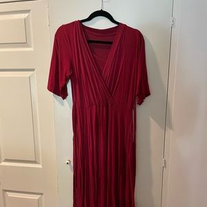 Latched Mama nursing dress with flutter sleeves